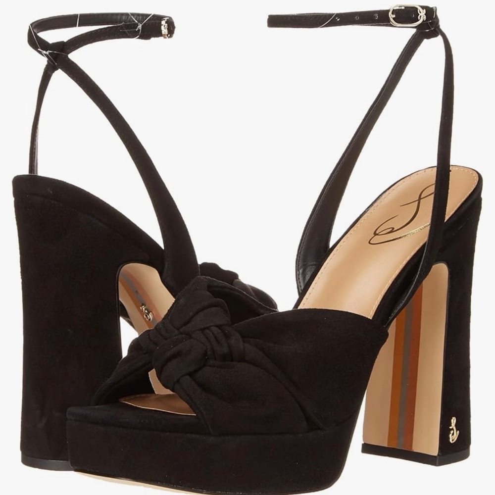 Sam Edelman Platform Sandal Size 10 Suede Block Heel Kristen